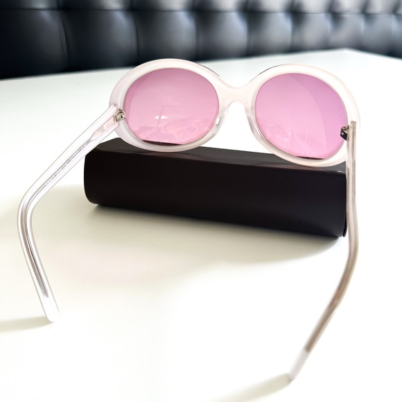 Vintage Campaign Christian Roth Sunglasses Pink Lens White Frames made in Japan main image 15
